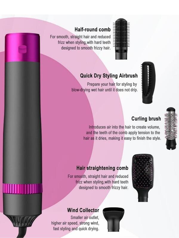 Hair Dryer Brush 4 In 1 Hair Dryer Brush Negative Ion Hot Air Brush Kit