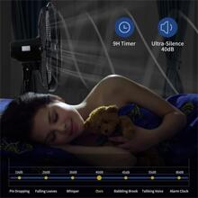 Oscillating 14.5" Adjustable 12 Speed Pedestal Stand Fan With Remote Control For Indoor, Bedroom, Living Room, Home Office & College Dorm Use