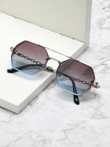 Kính thời trang gọng trên kiểu ombre cho nam, phụ kiện kính râm thanh lịch, phụ kiện đi biển. - Nhiều màu - Xem 2