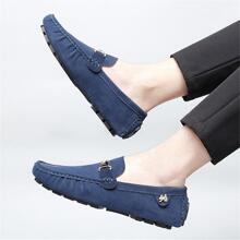 Giày lười trang trí kim loại cho nam, Giày lười ngoài trời màu xanh giải trí - Màu xanh lam - Xem 9