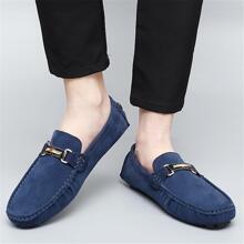 Giày lười trang trí kim loại cho nam, Giày lười ngoài trời màu xanh giải trí - Màu xanh lam - Xem 7