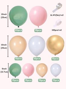 122pcs Mixed Color Party Decoration Balloon Set - Baby Pink - View 2