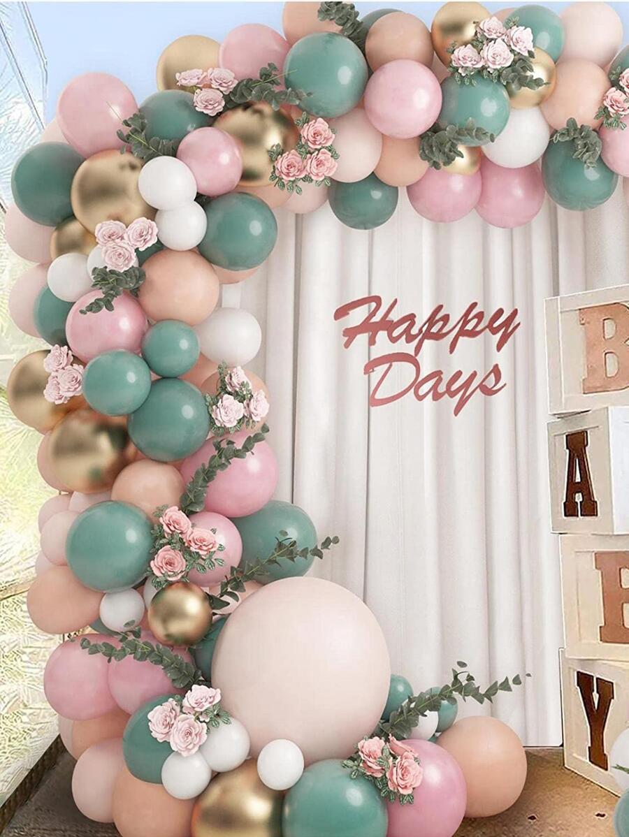 122pcs Mixed Color Party Decoration Balloon Set - Baby Pink - View 1