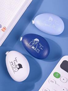 1pc Blue Cartoon Girl Pattern Correction Tape - White - View 6