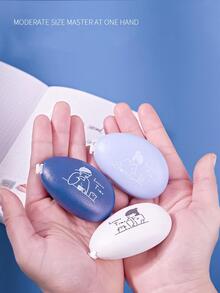 1pc Blue Cartoon Girl Pattern Correction Tape - White - View 8