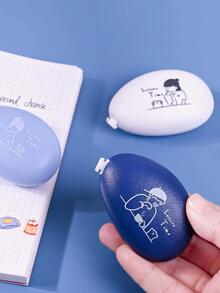 1pc Blue Cartoon Girl Pattern Correction Tape - White - View 3