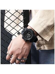 Reloj Táctico Caballero Militar Impermeable Moda Para Hombre - Negro - Ver 2