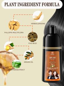 VOJO 1瓶420毫升無氨天然堅果油染髮劑，自然褐色色調 - 棕色 - 查看 4