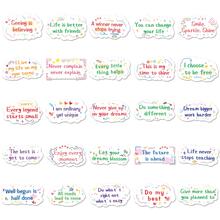 50入組英文勵志簡短語句塗鴉圖案卡通動漫guka貼紙適合兒童可愛時尚愛塗鴉防水貼紙,適用於筆記型電腦水瓶單板滑板手機 - 黑與白 - 查看 6