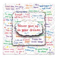 50入組英文勵志簡短語句塗鴉圖案卡通動漫guka貼紙適合兒童可愛時尚愛塗鴉防水貼紙,適用於筆記型電腦水瓶單板滑板手機 - 黑與白 - 查看 9