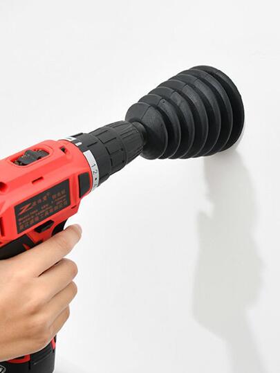 1入組矽膠鑽頭防塵罩,現代黑色紋理質感防塵罩適用於家用的