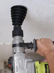 1入組矽膠鑽頭防塵罩,現代黑色紋理質感防塵罩適用於家用的