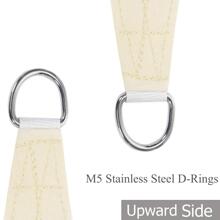 1入組3x5米米色防水遮陽帆水外遮陽篷遮陽布戶外遮陽篷，為露台庭院游泳池汽車遮陽 - 米色 - 查看 2