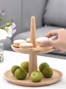 1pc Three-tiered Wooden Dessert Stand - Apricot - View 4