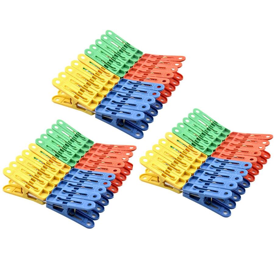 60入組衣夾適用於洗滌線,衣服衣夾強衣夾衣服夾子小洗衣衣夾戶外 - 彩色 - 查看 1