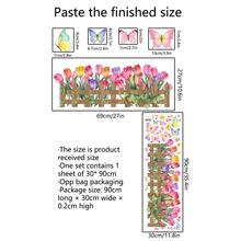 1 PC 30X90 CM Giấy Dán Tường PVC, Cottagecore Hoa Tulip & Bướm Hoa Văn Dán Tường Cuộn Cho Phòng Khách, Phòng Ngủ - Nhiều màu - Xem 7
