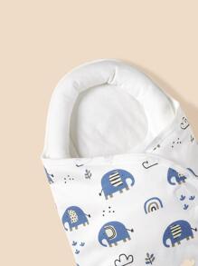 1pc Printed Swaddle Blanket, Comfortable Baby Swaddle - Multicolor - View 6