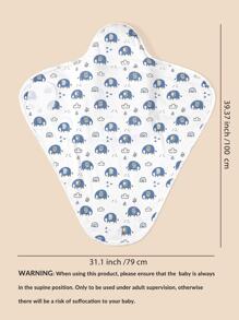 1pc Printed Swaddle Blanket, Comfortable Baby Swaddle - Multicolor - View 4