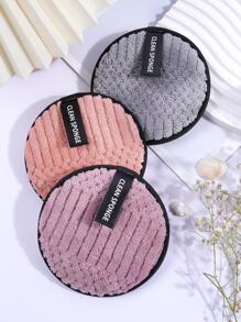 MAANGE 3pcs Makeup Remover Puff,Soft And Skin Friendly Face Towel,Cleaning Tools Easy Carrying For Travel - Multicolor - View 2