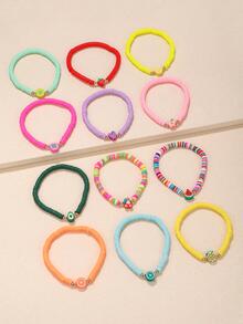 12 piezas / Set con diseño de fruta Pulsera - Multicolor - Ver 4