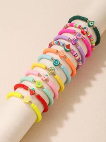 12 piezas / Set con diseño de fruta Pulsera - Multicolor - Ver 2