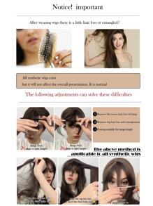 7JHH WIGS 7JHHWIGS 渐变金色波浪波波头假发，铂金色侧分假发，深色发根，自然逼真合成短直发假发，适合女性日常佩戴，12英寸 - 金色 - 查看 9