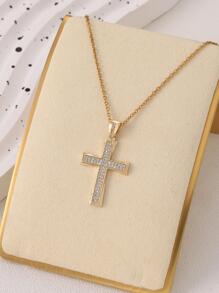 2入組時尚微鋪平圓環 - 金黃色 - 查看 1