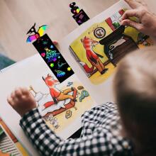 1 Set 12 Pcs Scratch Art Bookmarks, Dinosaur Bookmarks, Magic Scratch Rainbow Bookmarks Making Kit, DIY Bookmark Art Craft Paper Bookmark, Party Favors Gifts From Teacher Bulk, Party Bags Filler, Birthday Gift - Black - View 8