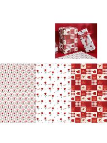 6 Sheets Flower & Checkered Pattern Gift Wrapping Paper - Multicolor - View 5