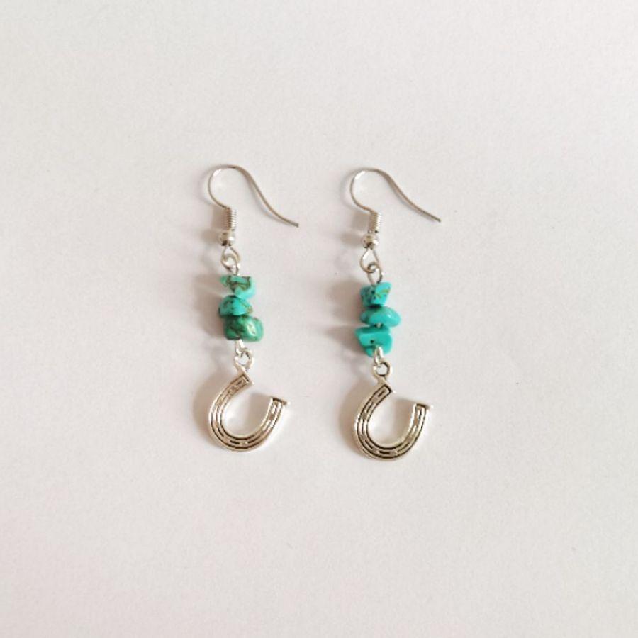 Hoa tai màu ngọc lam theo phong cách cao bồi miền Tây cổ điển - YM-5-6 - Xem 1