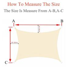 1入組3x5米米色防水遮陽帆水外遮陽篷遮陽布戶外遮陽篷，為露台庭院游泳池汽車遮陽 - 米色 - 查看 6