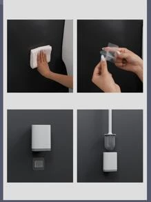 1入組素色馬桶清潔刷 - 黑色 - 查看 7