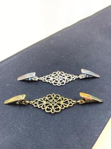 1入組鏤空DIY裝飾 - 銀色 - 查看 2