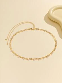 2 Chiếc Nữ Vintage Đơn Giản Ngọc Trai Giả Trang Trí Nhiều Lớp Dây Thắt Lưng Dành Cho Thường Ngày, Đi Biển, Kỳ Nghỉ - Vàng - Xem 2