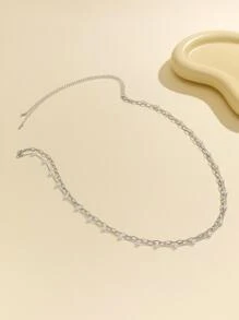 2 Chiếc Nữ Vintage Phong Cách Đơn Giản Ngọc Trai Giả Trang Trí Nhiều Lớp Dây Thắt Lưng Đi Biển Thường Kỳ Nghỉ - Bạc - Xem 3