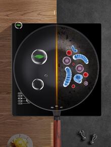 1 pieza Sartén hierro antiadherente - Negro - Ver 2