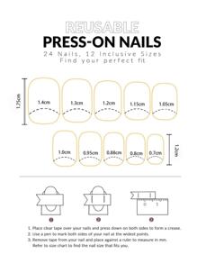 24 mẫu móng tay giả bất đối xứng đơn giản theo phong cách châu Âu và Mỹ, móng tay cánh hoa mùa hè, móng tay tròn vừa, dành cho các quý cô, trẻ em gái và học sinh, móng tay vuông ngắn có thể tái sử dụng, 1 miếng keo dán móng cộng với 1 miếng dũa móng (màu sắc của dũa móng ngẫu nhiên), thiết kế móng tay hình quả hạnh nhân, dành cho phụ nữ, hẹn hò, vui chơi bên bờ biển và các ngày lễ khác, sử dụng hoàn hảo cho đám cưới tại tiệm - Nhiều màu - Xem 5