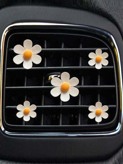 5pcs Flower Decor Car Air Outlet Ornament