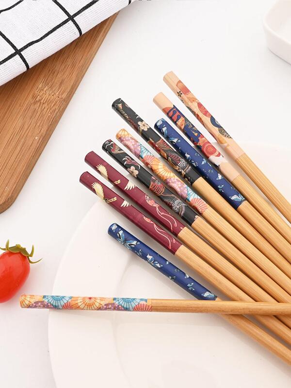 5pairs Mixed Pattern Chopsticks Set SHEIN USA