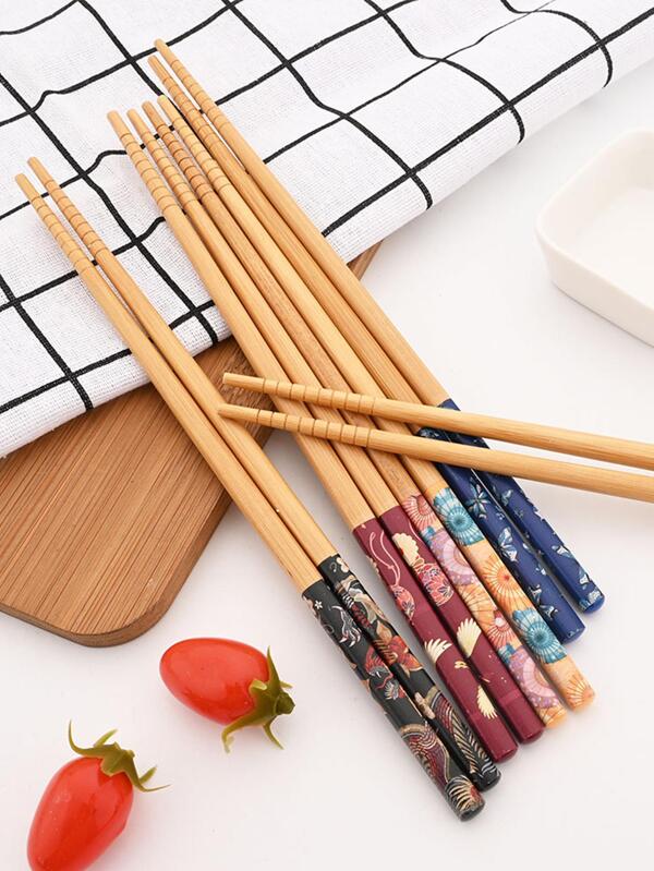 5pairs Mixed Pattern Chopsticks Set SHEIN USA