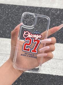Letter Graphic Clear Phone Case - Multicolor - View 2