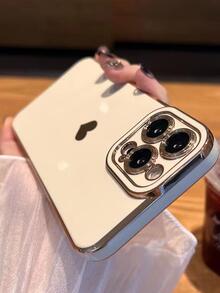 愛心圖案手機殼 - 米色 - 查看 2