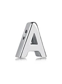 1入組縮寫字母A-Z吊墜或者Love心形墜飾或者裸鏈條樣式項鍊DIYS925純銀珠寶製作母親節情人節生日禮物適合女士 - 銀色 - 查看 8