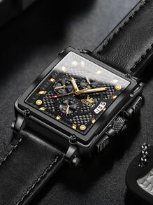OLEVS. Relojes de Cuarzo Negro Casual Elegante Glamour Vintage Negocio Miedoso - Negro - Ver 2