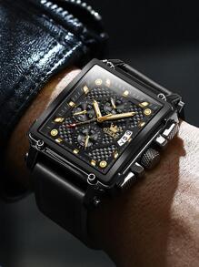 OLEVS. Relojes de Cuarzo Negro Casual Elegante Glamour Vintage Negocio Miedoso - Negro - Ver 3