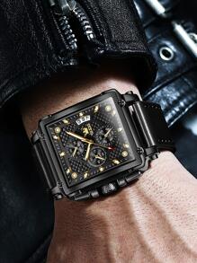 OLEVS. Relojes de Cuarzo Negro Casual Elegante Glamour Vintage Negocio Miedoso - Negro - Ver 4