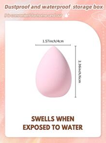 化妆海绵，3 件装化妆海绵化妆搅拌器适用于霜状和粉状遮瑕膏、散粉化妆涂抹器 - 彩色 - 查看 8