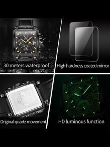 OLEVS. Relojes de Cuarzo Negro Casual Elegante Glamour Vintage Negocio Miedoso - Negro - Ver 6