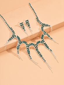 Dark Green Jewelry Set - Dark Green - View 2