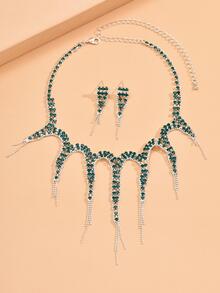 Dark Green Jewelry Set - Dark Green - View 3